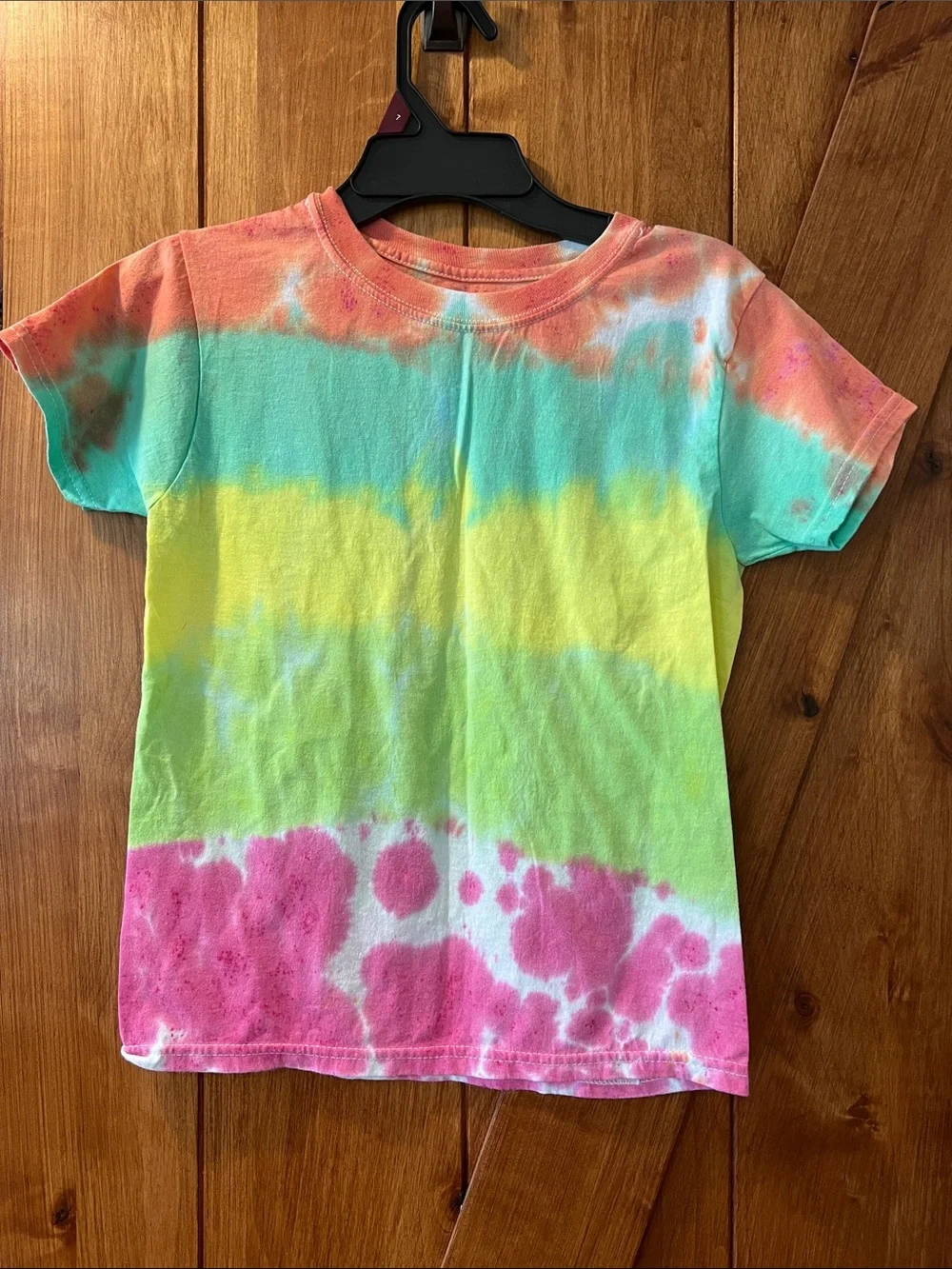 Hanes Kids Tie-Dye Tee - Pink, Yellow, Blue, Coral